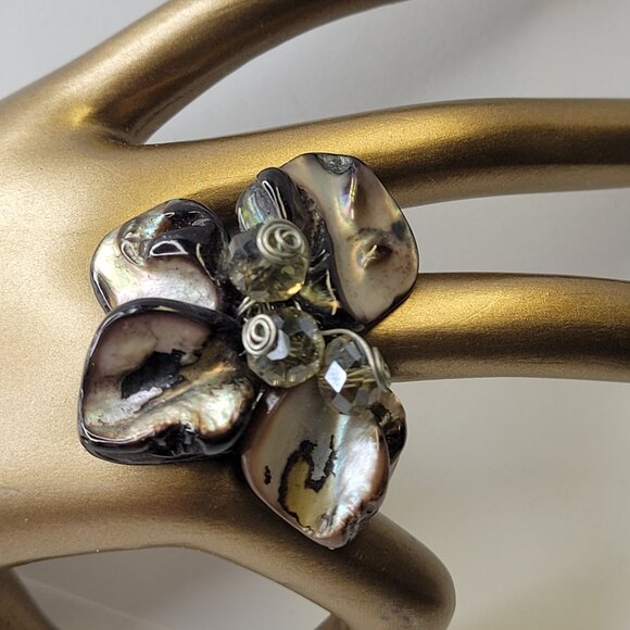 Genuine Pearl Adjustable Ring - Picture 2 of 7